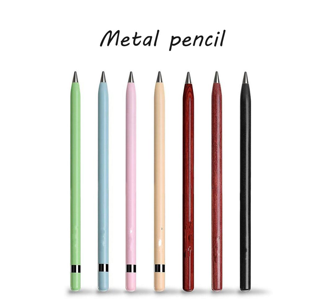 Volledige Metalen Slijtvaste Eeuwige Potlood Zonder Inkt Inkt-Gratis Oude Onsterfelijke Metalen Potlood Student Creatieve Pen