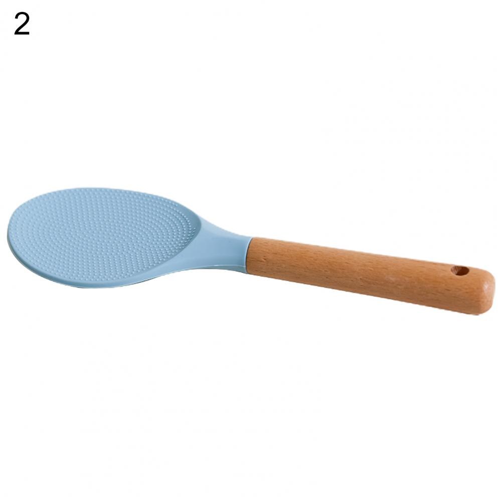 Good Flexibility Novelty Uneven Surface Cooking Scoop Heat-Resistant Rice Spatula Effortless Kitchen Accessories:  Blue 2
