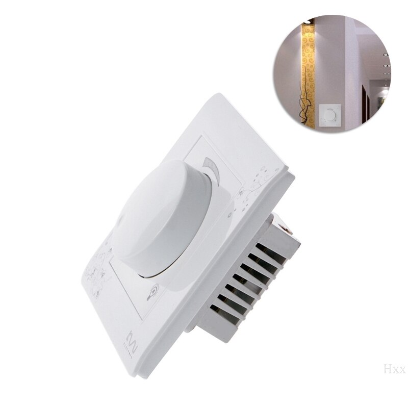 Luxury Wall Dimmer Switch Ivory White Brief Art Weave Light Switch AC 110~250V OOTDTY