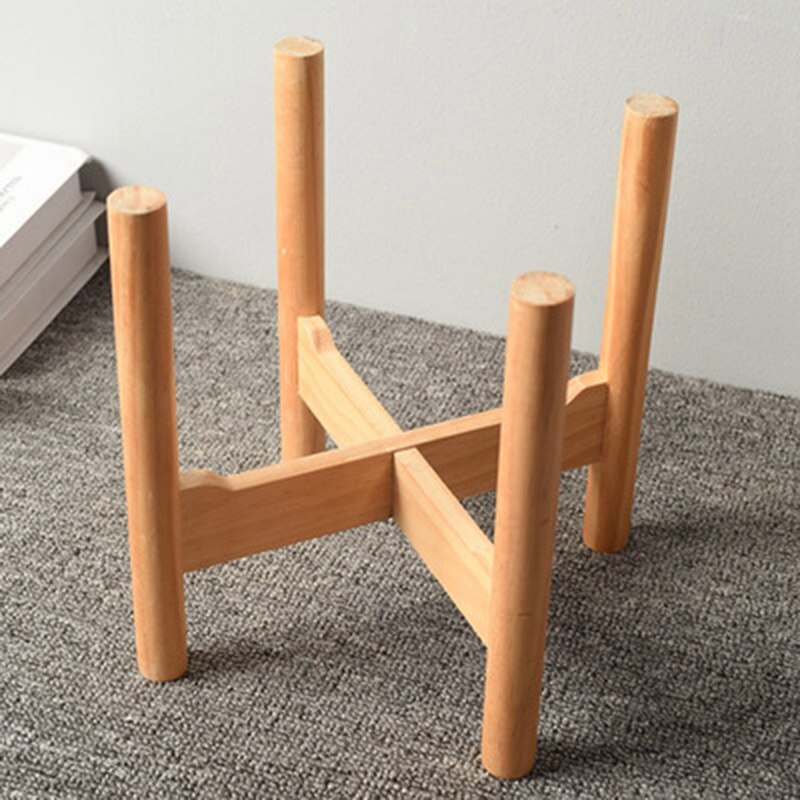 Wooden Flower Stand Balcony Flower Pot Base Indoor Flower Stand Potted Support Medium