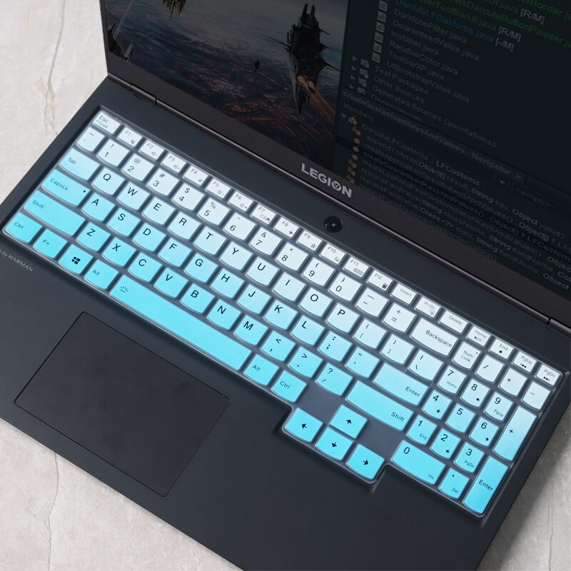 For lenovo legion 5 5i 17.3'' legion 7 legion 7i gaming laptop Silicone Notebook laptop keyboard cover skin Protector: fadeblue