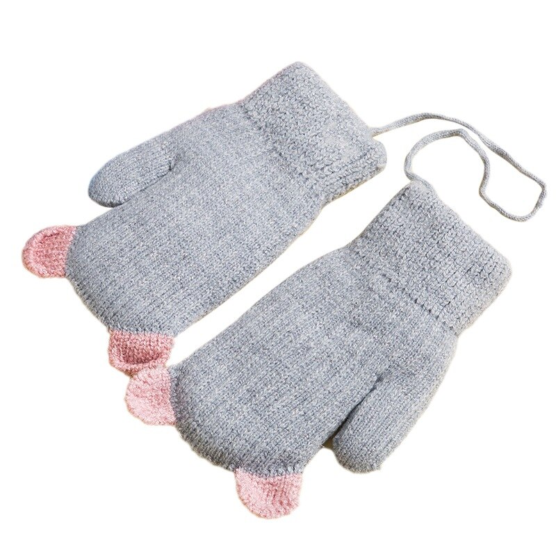 betroffen Vlies Handschuhe freundlicher Baby Mädchen Ich bin Freien Super warm Volle Finger Nette Fäustlinge Mit Nacken Schnur Herbst Winter Wolle Handschuhe neue: H