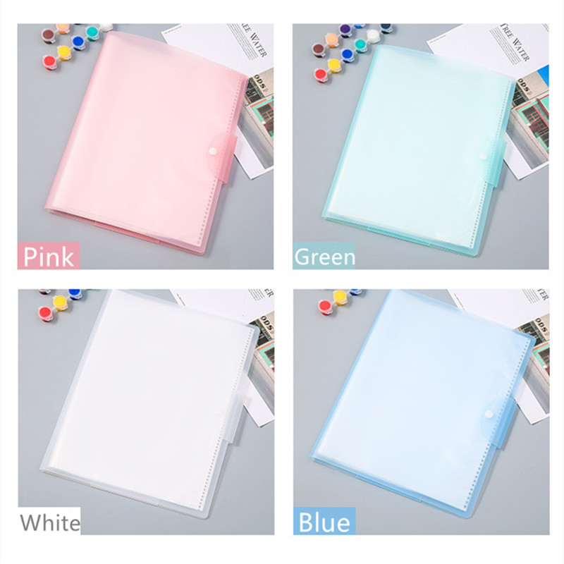 20/30/40 Sheets File Folder For Documents Letter A3 Paper Portable Business Briefcases Booklet Organizer Office Student Supplies