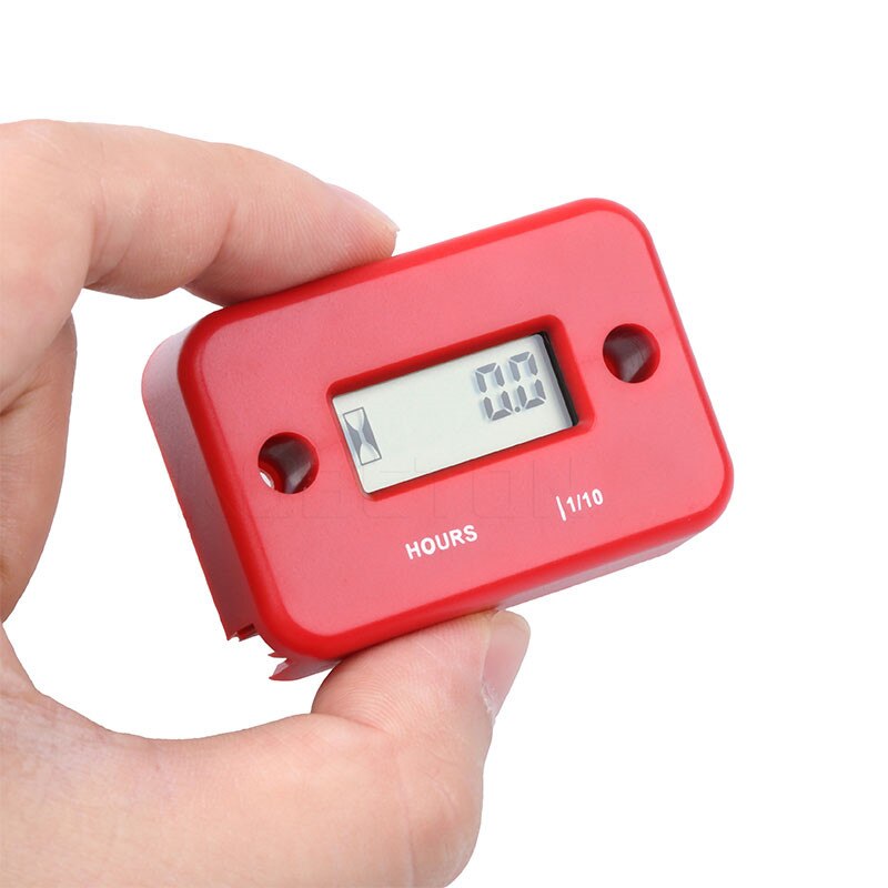 Waterproof Inductive Digital Hour Meter gauge LCD Display Hour meter for Bike Motorcycle ATV Snowmobile Boat Ski Dirt Gas Engine