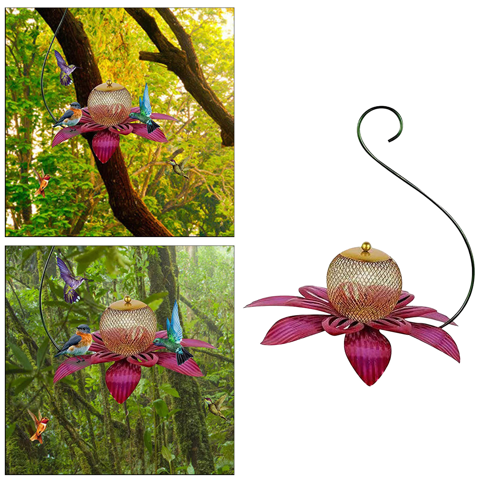 Hanging Hummingbird Feeder Flower Bird Feeding Tool Hummingbird Feeder Outdoor Bird Feeding Station