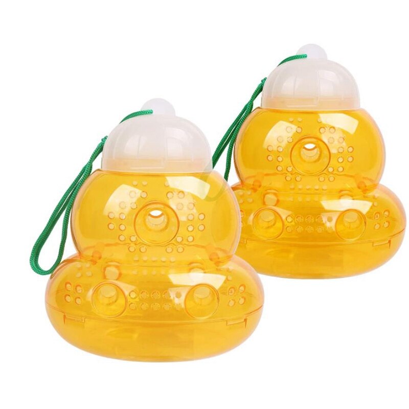 2 Pack Wasp Trap And Hornet Trap Yellow Jackets Bee Catcher, Reusable Hanging Or Tabletop Outdoor Trap: Default Title