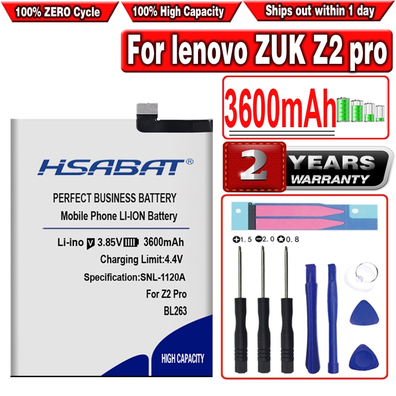 Hsabat BL263 3600 Mah Batterij Fit Voor Lenovo Zuk Z2 Pro