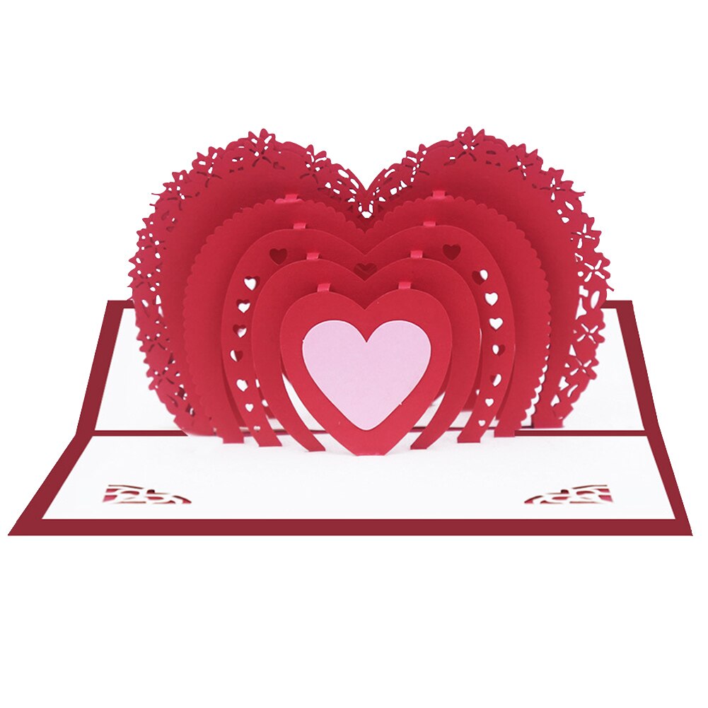 3D Valentines Day Greeting Card Pop-up Wedding Invitations Cards Anniversary Lovers Wedding Cherry Tree Invitation: 03