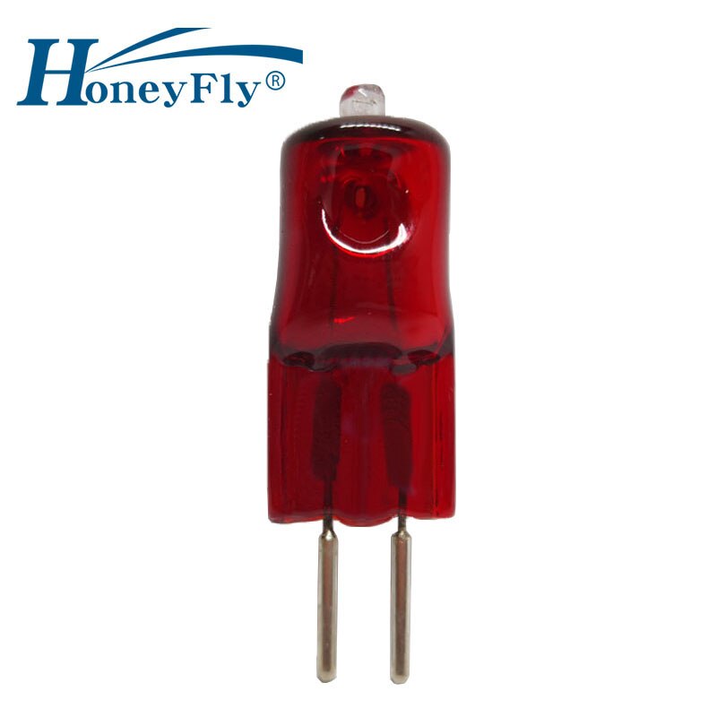 Honeyfly 10Pcs G5.3 Infrarood Halogeenlamp 220V 50W Hoogspanning Ir Lamp Heater Halogeenlamp Verwarming Drogen schilderen Quartz