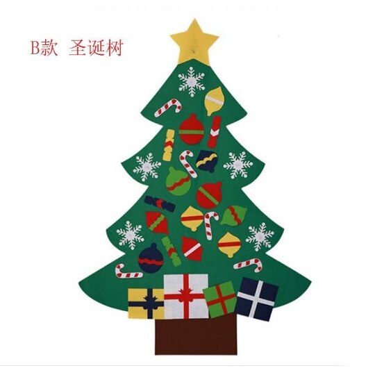 DIY Felt Christmas Snowman or Tree Kids Toys For Children Own Xmas Decoration Tree Year Favorite Kindergarten Craft: 2