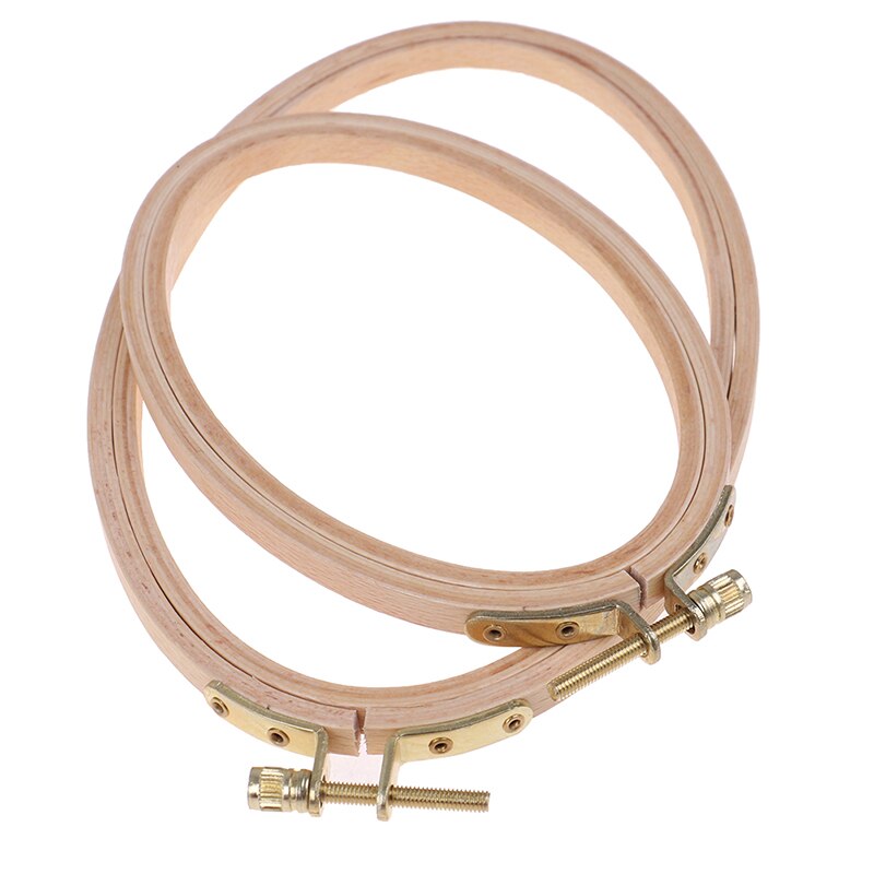 16/21CM Wooden Bamboo Embroidery Frame Oval Embroidery Hoop Ring Cross Stitch Machine DIY Household Sewing Tool