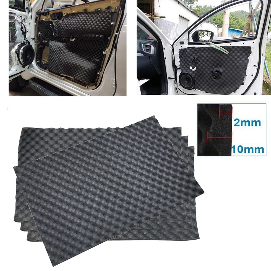 80cmx50 Studio Geluid Akoestische Absorptie Auto Heatproof Golf Schuim Deadener Auto Deur Geluiddichte Katoen Isolatie