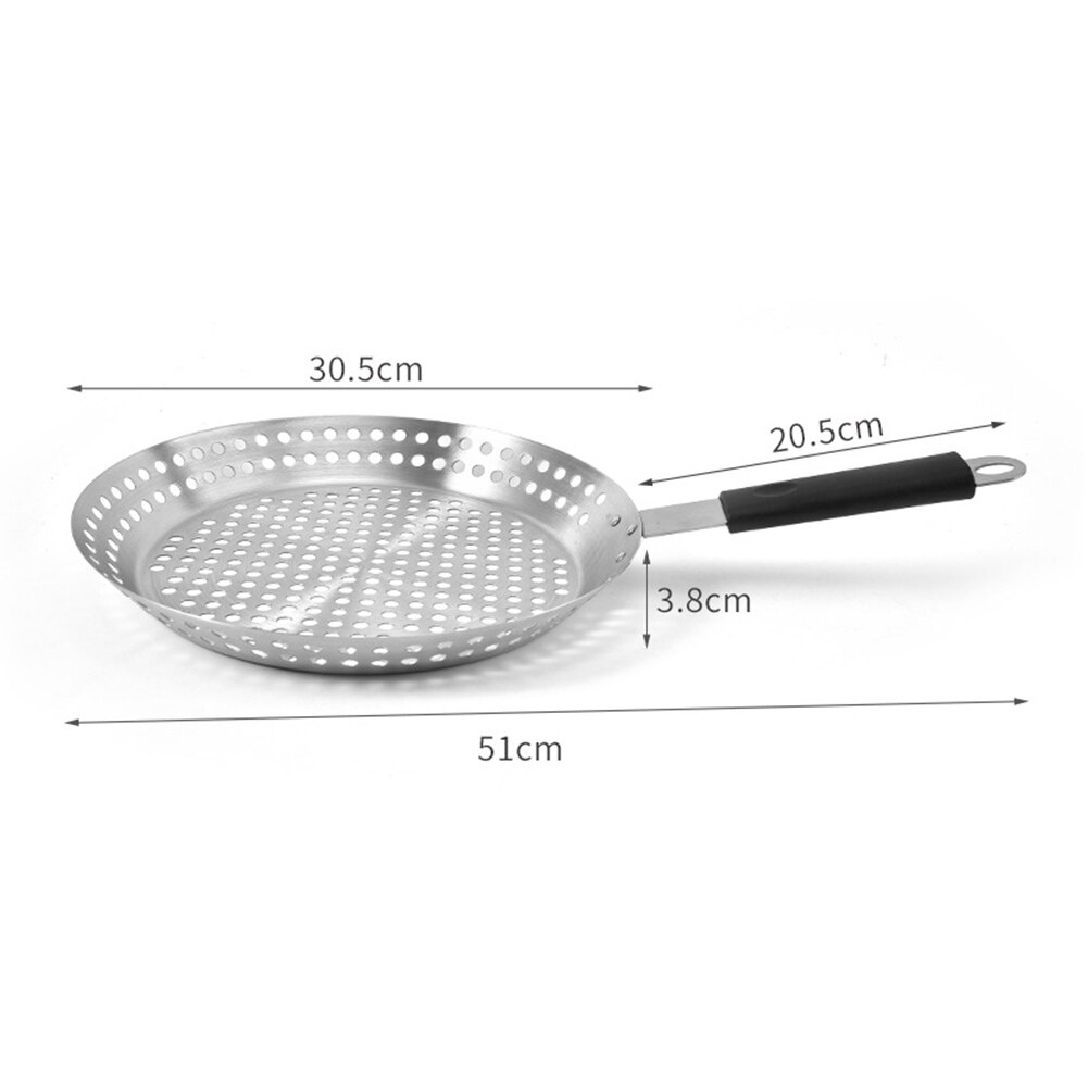 Rostfritt stål bbq grill nät stek förtjockningspannor bricka djupa risrätter bbq kökstillbehör bbq grillverktyg bakpanna
