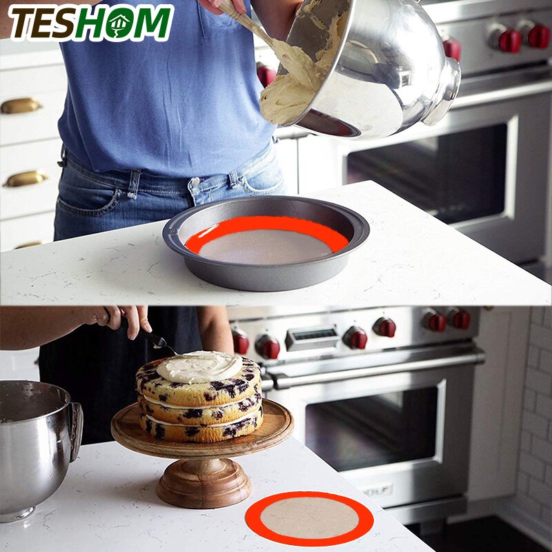 Premium Ronde Siliconen Bakken Mat Non Stick Herbruikbare Diameter 9 Inch Ronde Cake Pan Liner Bakken Lakens Pizza Pad