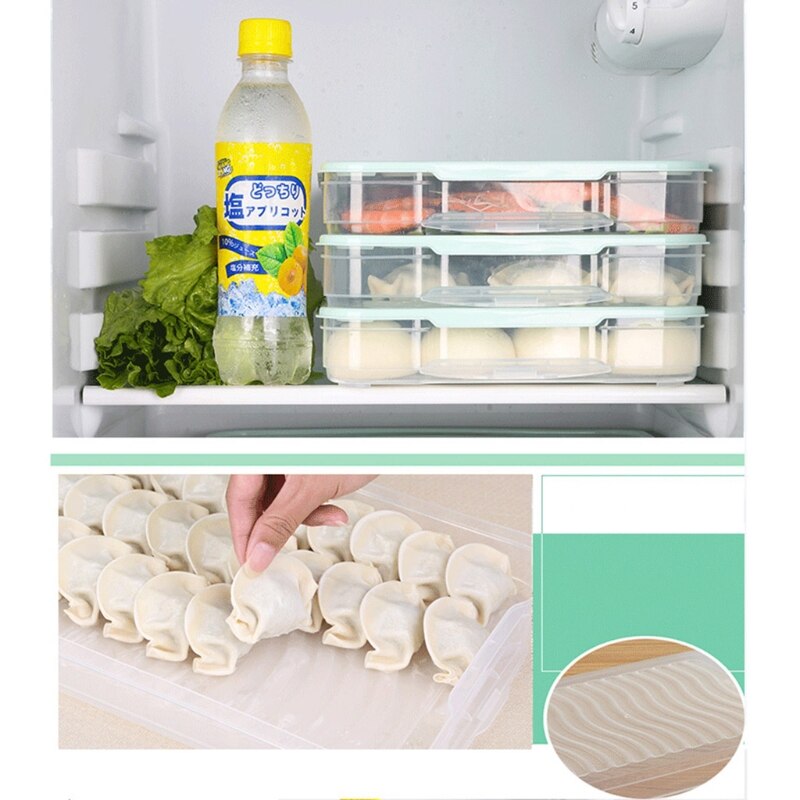 Flat Plastic Box for Kitchen Refrigerator Organization Transparent Food Storage Container for Kitchen Fridge Freezer Holder