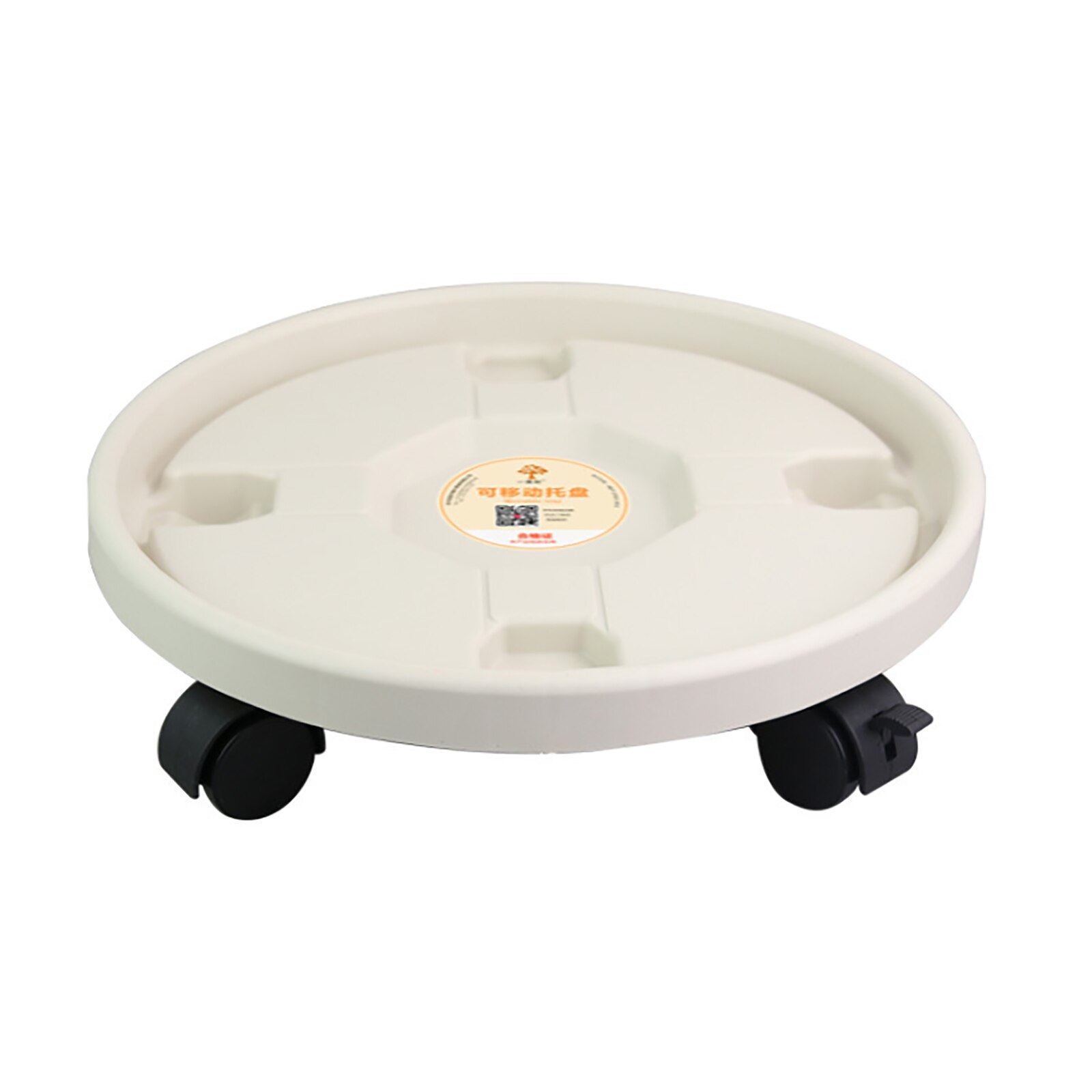 Support de Pot de fleur à roues universelles, support Mobile, plateau Mobile épais, Vase rond amovible avec rouleaux, support pour plantes: White 330