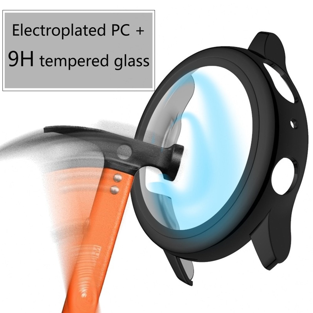 active 2 watch case for samsung galaxy watch active 2 40mm 44mm Screen Protector 9H Tempered glass Plated PC case for active2