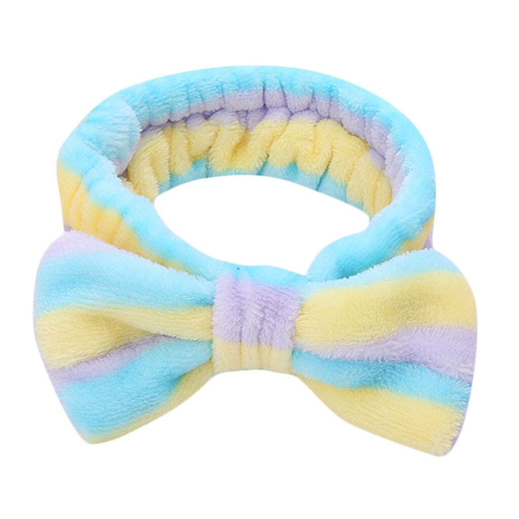 Bandeau élastique avec nœud papillon pour femmes, accessoires pour cheveux, maquillage, mignon, torsadé: I