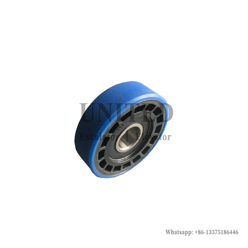 10 pièces UNITED Escalator étape chaîne rouleau bleu squelette rouleau OD76mm W22mm roulement 6204