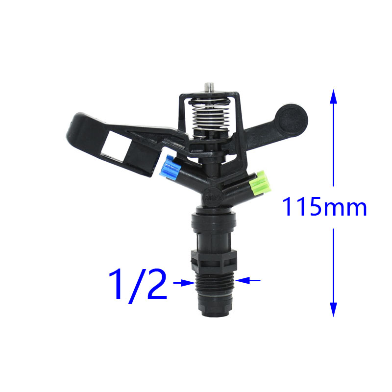 Male thread 1/2" rotating sprinkler nozzles Rocker nozzle garden lawn sprinkler Garden greenhouse Watering plants 1PCS