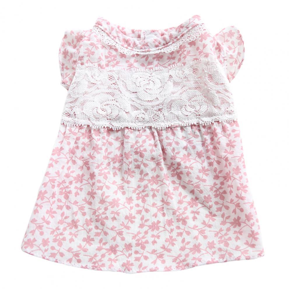 Modieuze Pet Rok Mooi Ogende Mooie Sier Bloemenprint Huisdier Rok: Roze / S