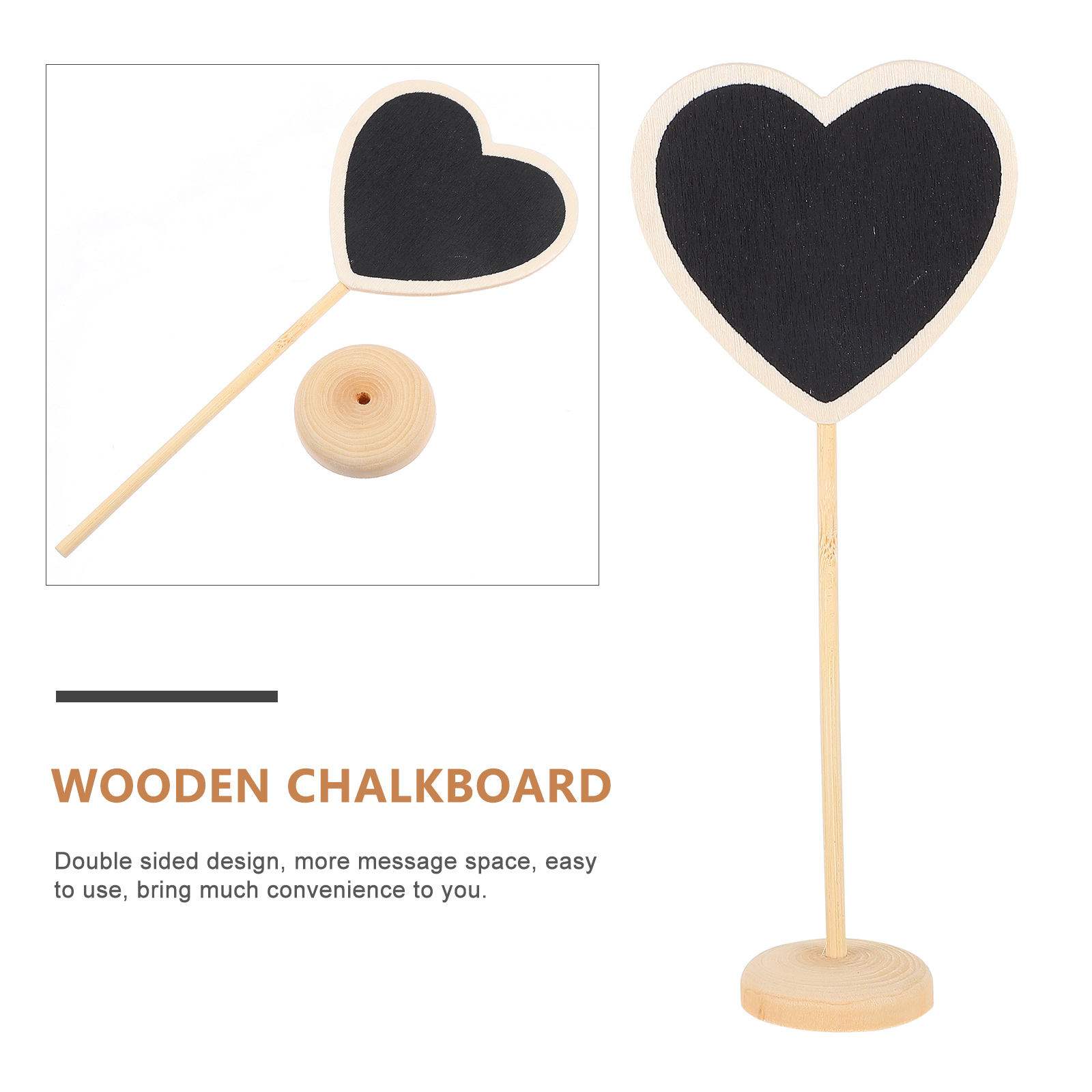 Mini Chalkboard Chalk Sign Boards Tables Blackboard Board Name Wedding Blackboards Signs Wooden Heart Plate Plates Decor