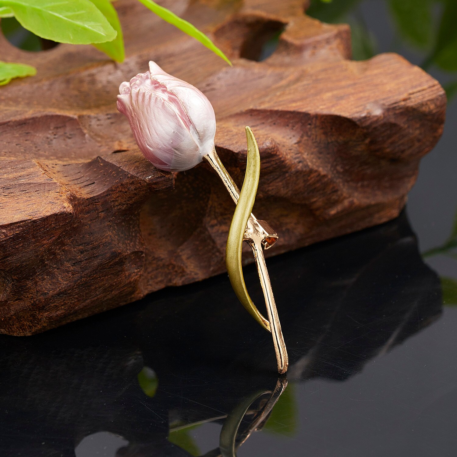 Rinhoo-broche de esmalte de plantas y flores, broche Retro de hoja de arce, Margarita, tulipán, cesta de flores, campana, orquídea, rosa, alfileres para solapa, joyería de boda