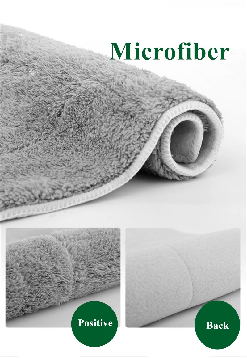 Rotatable Flat Mop Floor Telescopic Mop Handle Super Absorbent Microfiber Blue Green Cloth For Home Kitchen Tiles Cleaning Tools