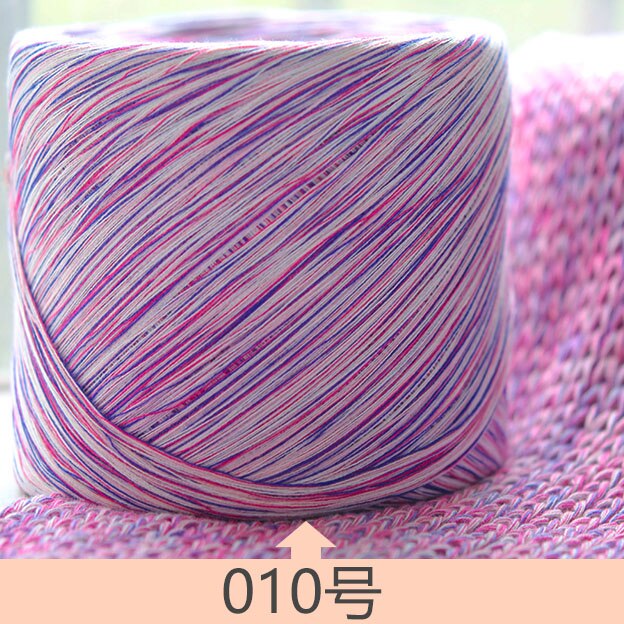 Fil de coton teint coloré 250g, 100% fils de coton pour tricoter à la main, fil serré coloré broderies crochet t4: 010