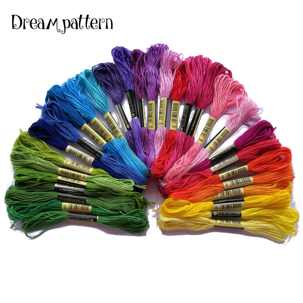 Fil de coton coloré chinois CXC, 30 pièces/lot, fil de tissu DMC couleur point de croix, bricolage, couture, artisanat de broderie