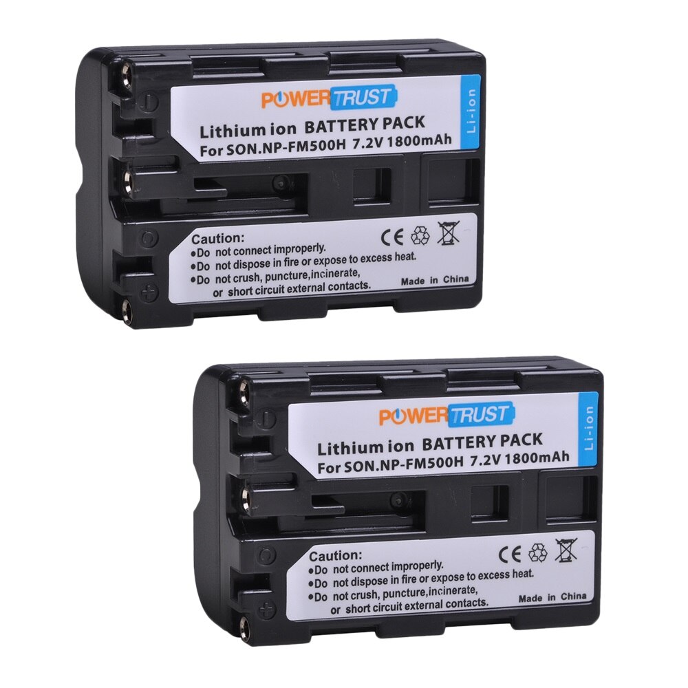 NP-FM500H for Sony Infolithium M Battery and Sony Alpha A900 SLT-A57 A58 A65 A68 SLT-A77 II, 77M2, A99 II, ILCA-99M2 Camera: 2x Battery