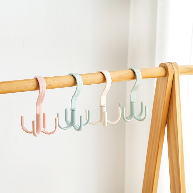 Practical Multi-purpose Scarf Hanger Belt Bag Storage Shelf 360 Degrees Rotatable Convenient And Durable Green Pink Beige