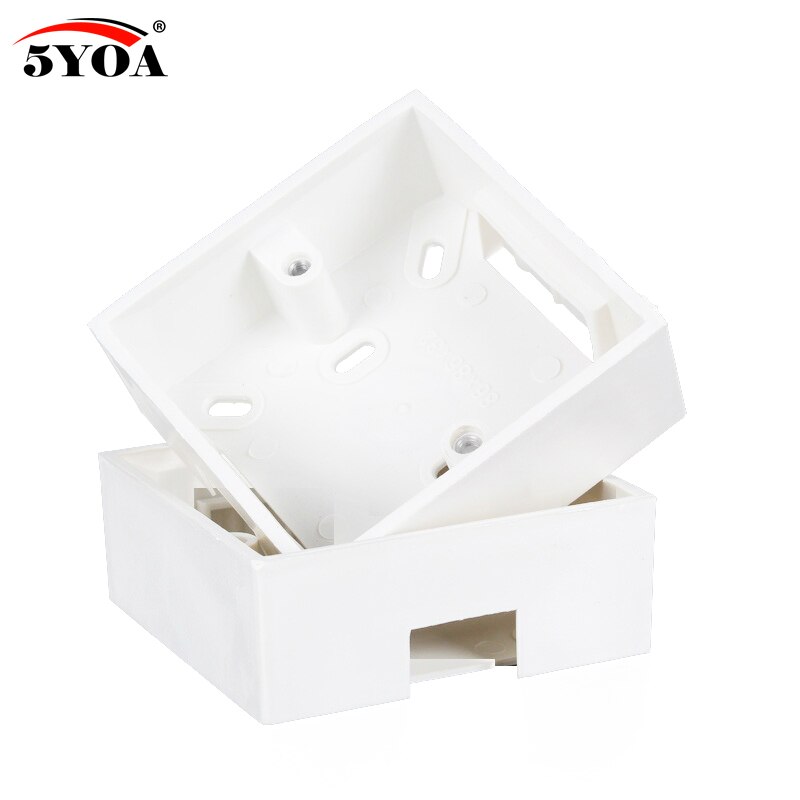 86 Box Mount Bottom Wall Switch Socket Switch-Base PVC Surface Outlet Junction Electrical Accessories Mounting Exit Button