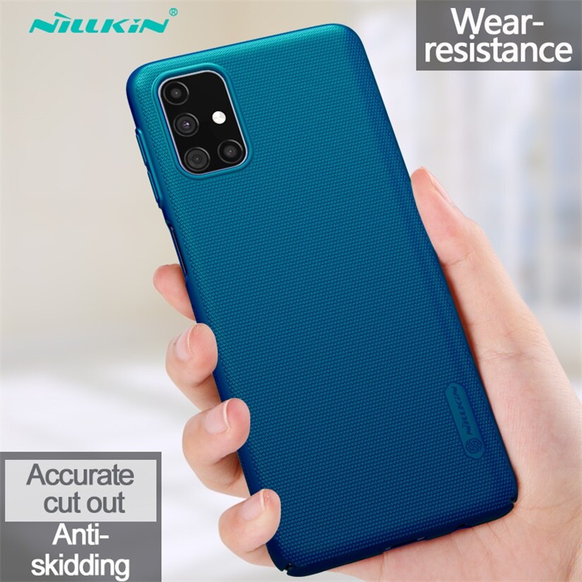 Nillkin pokrywa dla Samsung galaktyka M31s M51 przypadki matowe tarcza Obudowa matowy twardy PC telefon ochraniacz tylna pokrywa dla Samsung M51: For Samsung M31s / paw niebieski