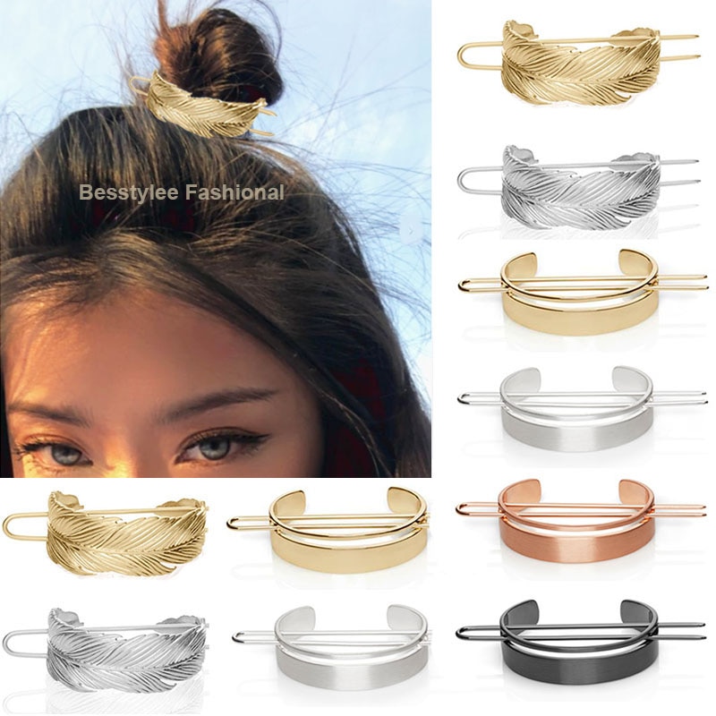 Minimalistische Legering Ronde Top Haarspeld Kooi Houder Kooi Mode Haar Clips Haar Stok Vrouwen Meisje Haar Sieraden Haaraccessoires