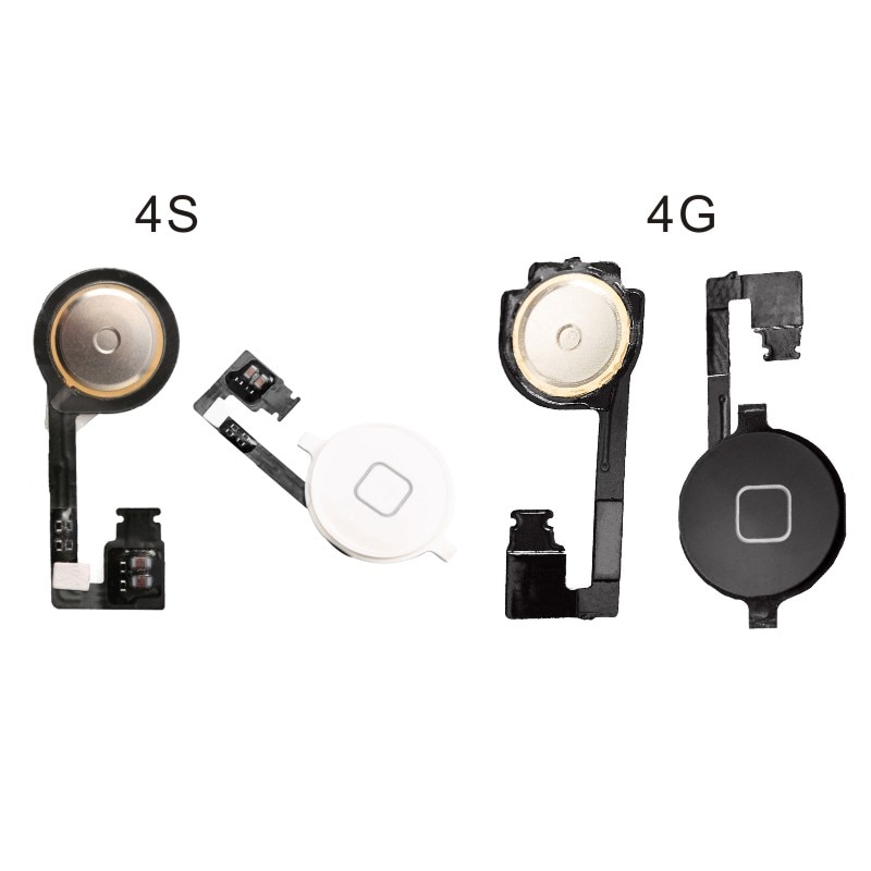 Home Button Vergadering Flex Kabel Sensor Lint Compleet Onderdelen Voor iPhone 4 4 S