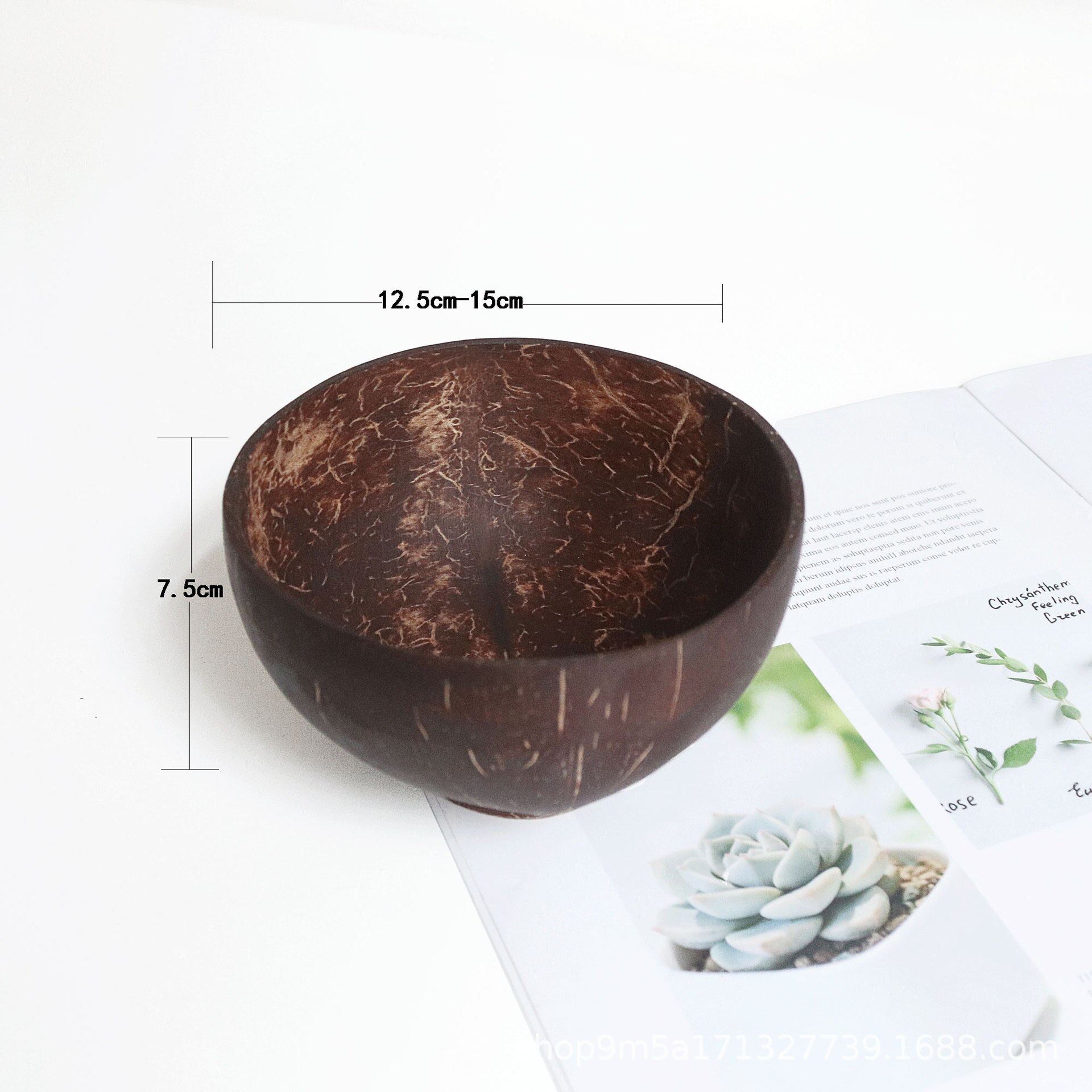 International Natural Natural Coconut Bowl, Coconut Spoon, Coconut Fork, Coconut Knife, Craft Decoration, for Food
