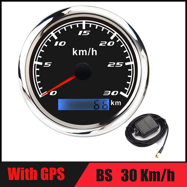 60 km/h Car GPS Speedometer Gauge 30 120 200 Km/h Boat Speed Odometer With GPS Antenna fit for Boat Motorcycle Auto Truck: GPS BS 30KMH