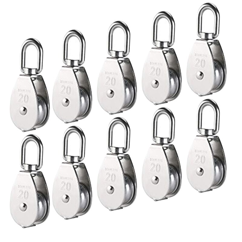 UEETEK Pair 25MM Single Pulley Block In 304 Stainless Steel