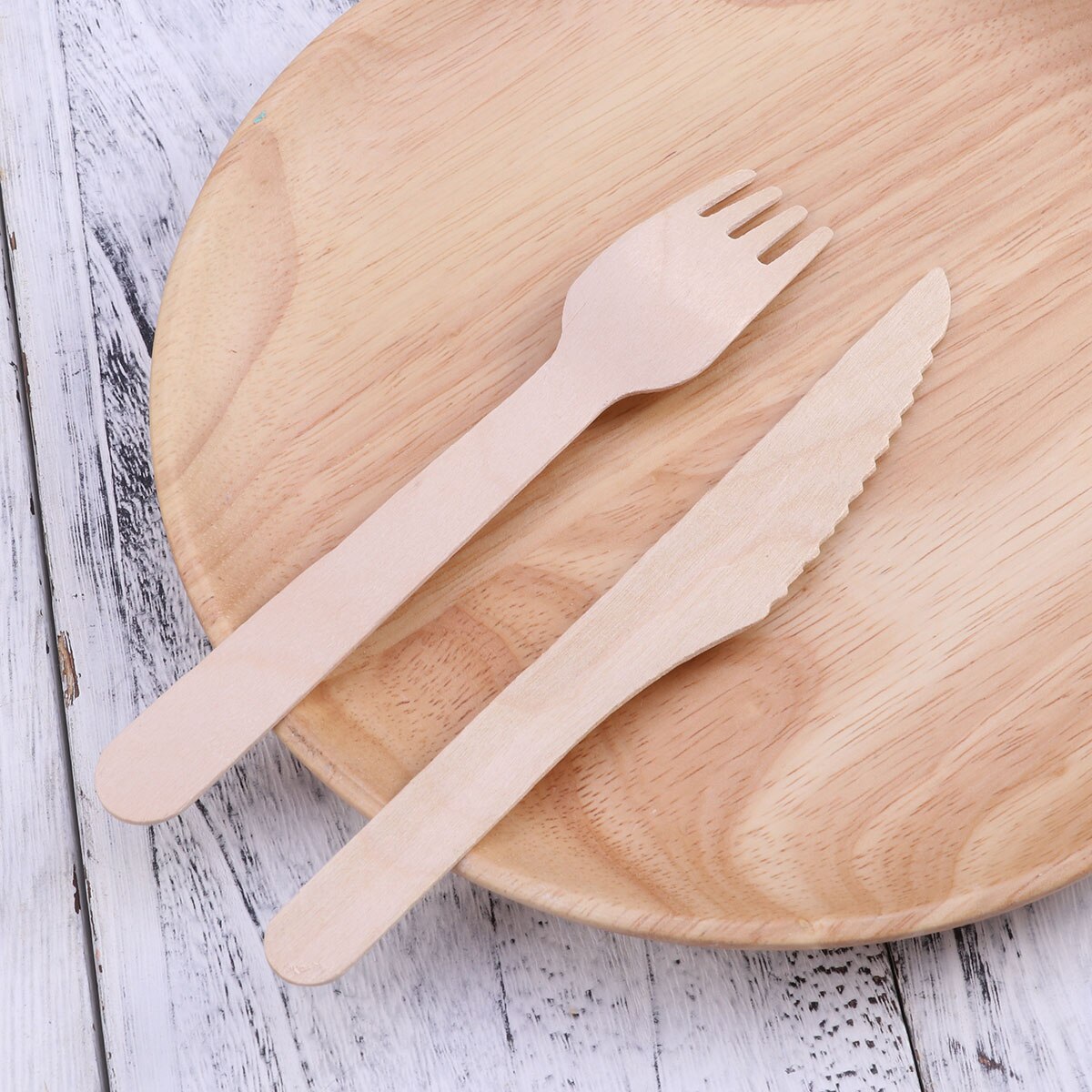 100 Pcs 160mm Wooden Forks Eco-Friendly Disposable Wood Tableware Picks Biodegradable Forks For Kitchen Restaurant Home