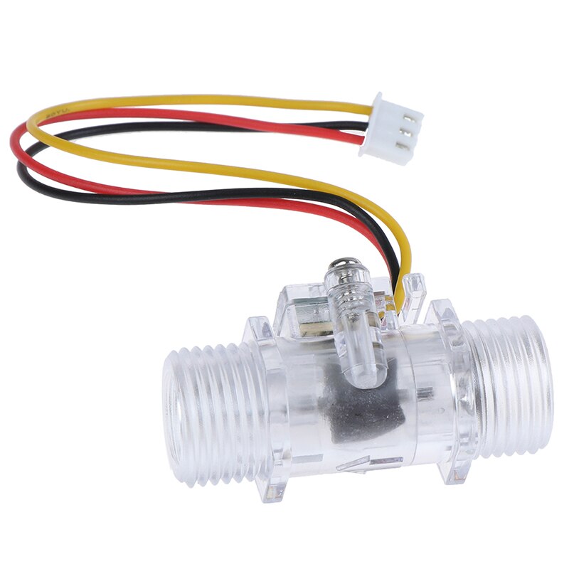 1Pc Water Flow Sensor Switch G1/2" Hall Effect Meter Control DC 5-15V
