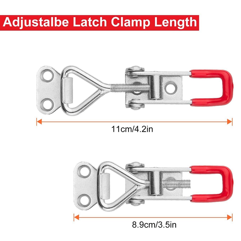 8Pack Pull Latch Clamp Latch 360Lbs Capacity Adjustable Quick Release Draw Latch For Door Latch Hook Toggle Clamp CNIM