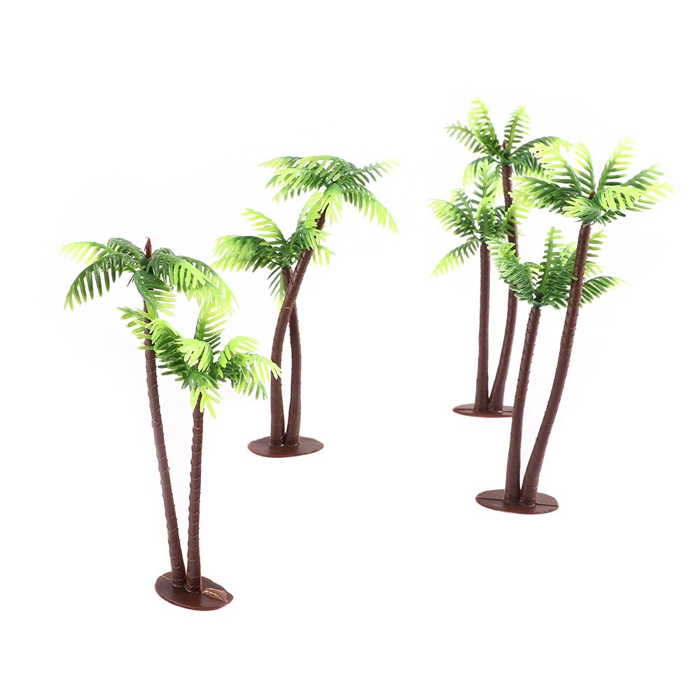 10/20 Pcs Mini Imitation Coconut Tree Palm Tree Miniature Leaf Pots Craft Micro Landscape Artificial Plants Decoration