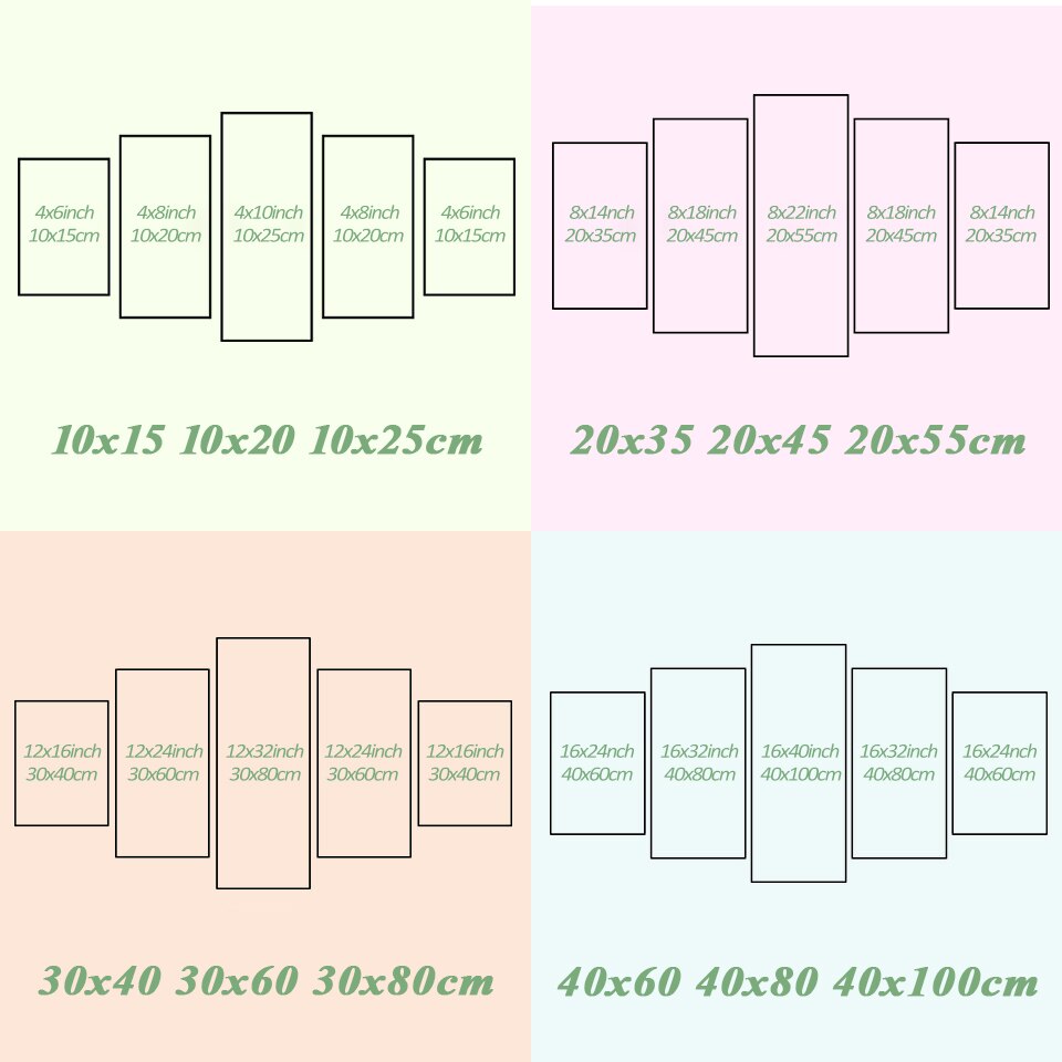 Cópias Da Arte da parede Poster Imagens Modulares 5 Pcs Navalha Tesoura de Cabeleireiro Ferramentas Styling Pintura Da Lona Casa Decoração Salão De Beleza