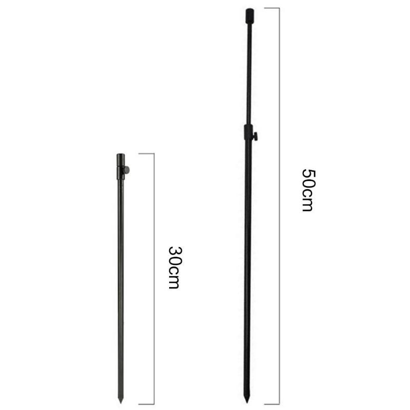 1 unidad de Banco de pesca Durable palo de textura delicada carpa Fishing Bank Stick ajustable Bankstick Bite alarma extensión Rod negro