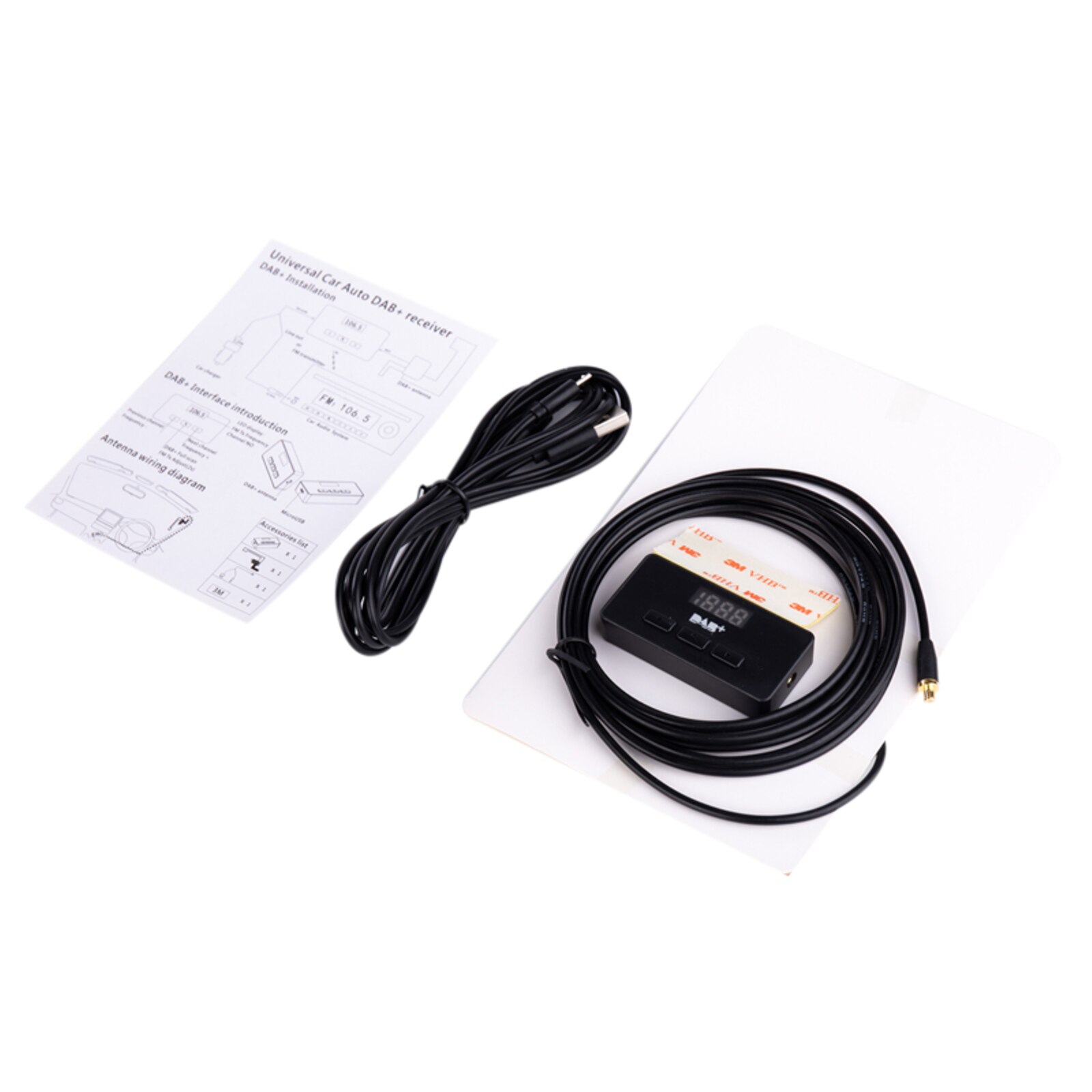 Portable Car Digital Audio Broadcast Receiver DAB DAB+ Box Radio Receiver Adapter Audio Broadcast Signal Adapter for Europe