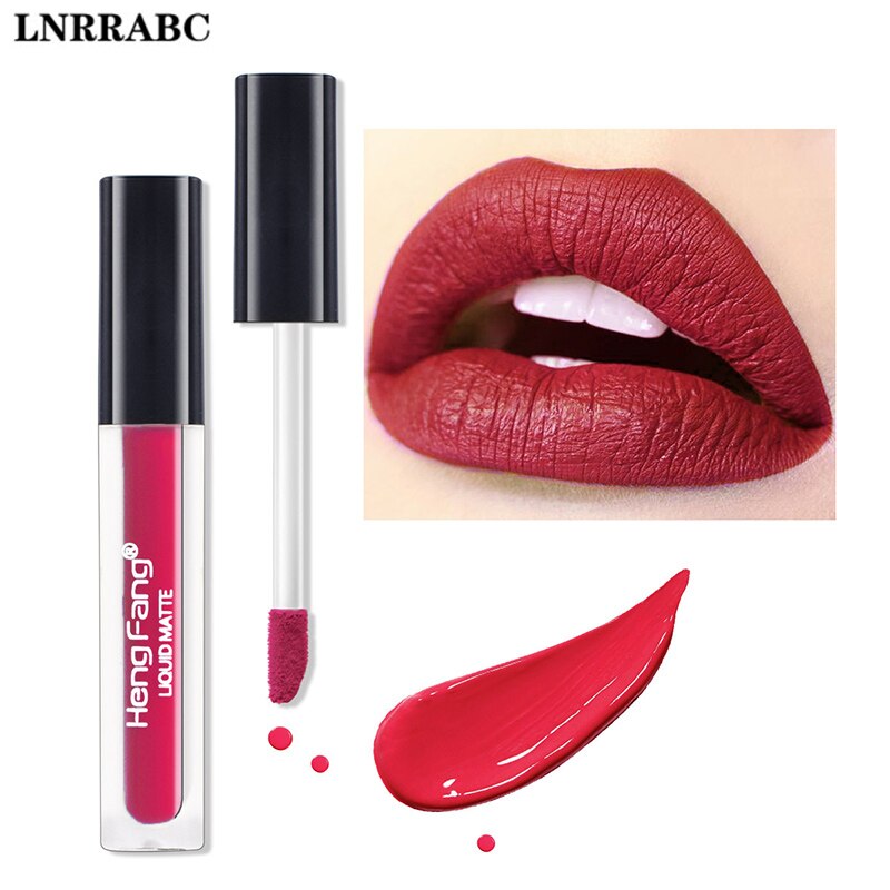 de herramientas de maquillaje mate pintalabios Azul Rojo labial de larga duración colorido