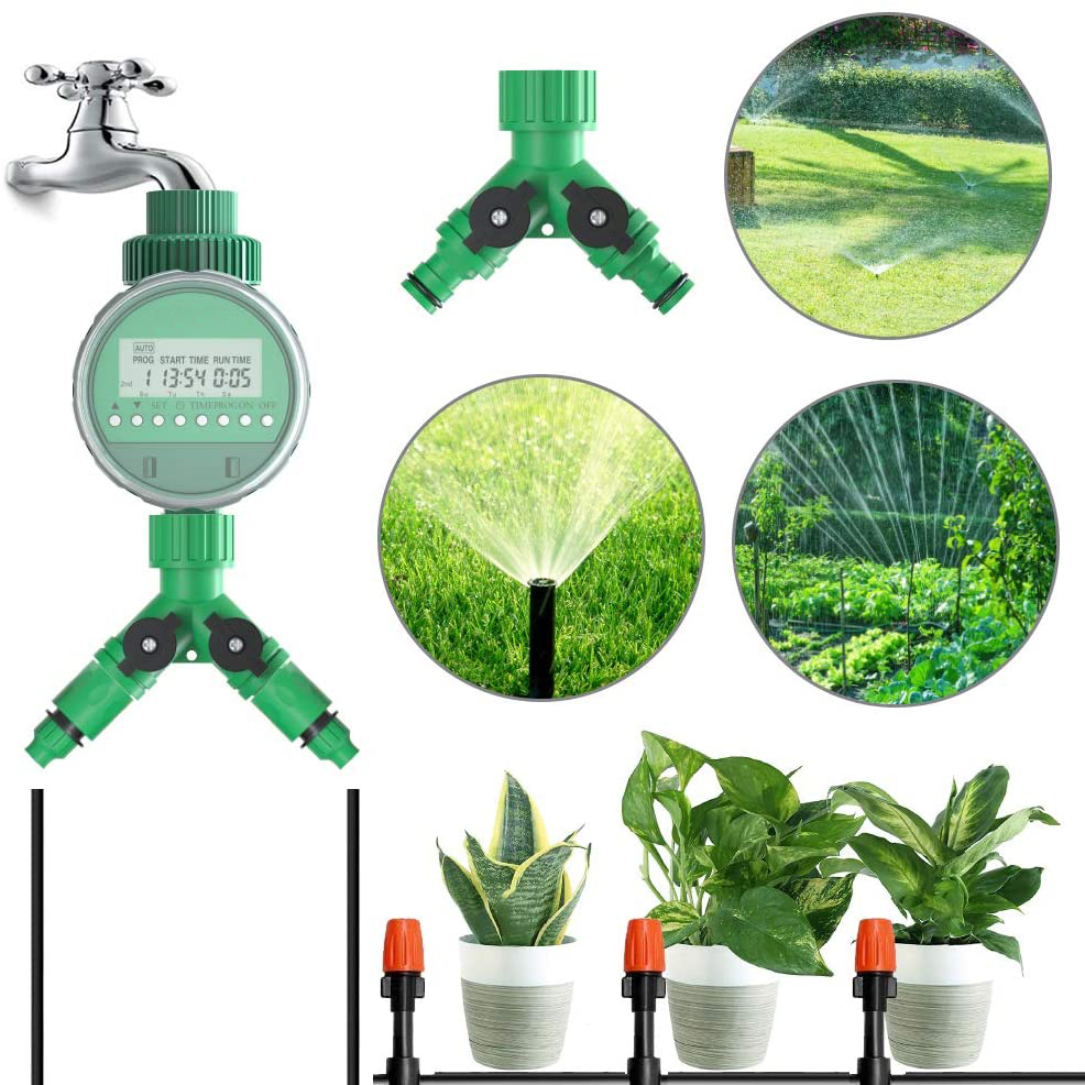 Automatic Electronic LCD Display Home Solenoid Valve Water Timer Garden Plant Watering Timer Irrigation Controller System