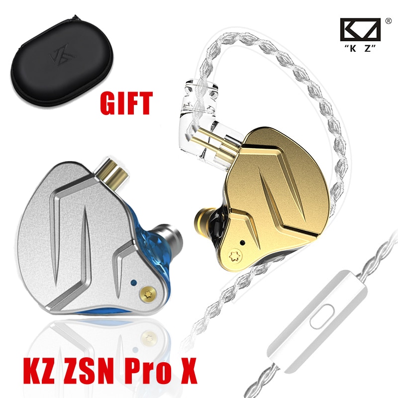 KZ ZSN Pro X Wired Headset With Mic ZSN Pro Hybrid Metal Stereo Bass In-Ear Earphone Monitor Sports Headset Gamer for Xiaomi