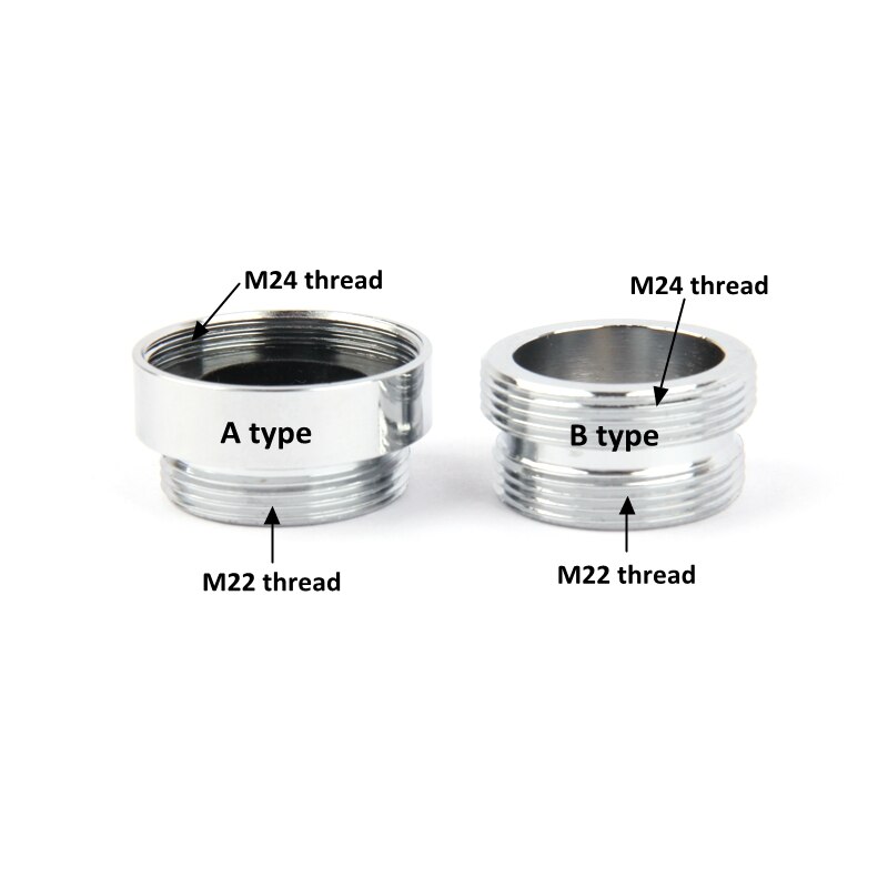 1pc NuoNuoWell Stainless Steel M22-M24 Thread Connector for Faucet Fittings Tap Adapter Bubbler Parts Water Purifier Accessory